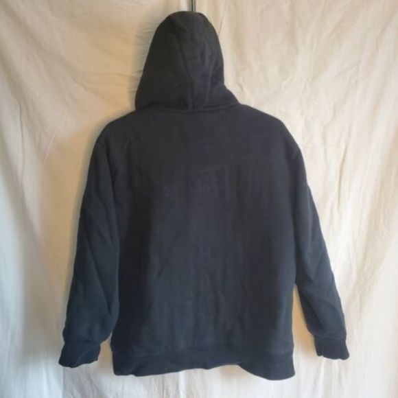 GAP Youth Size 2XL XXL Logo Zip Heavy Black Fur Hoodie - Picture 4 of 12